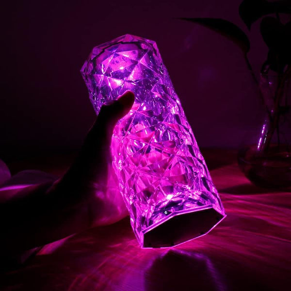 Lampe en Cristal de Rose Diamant